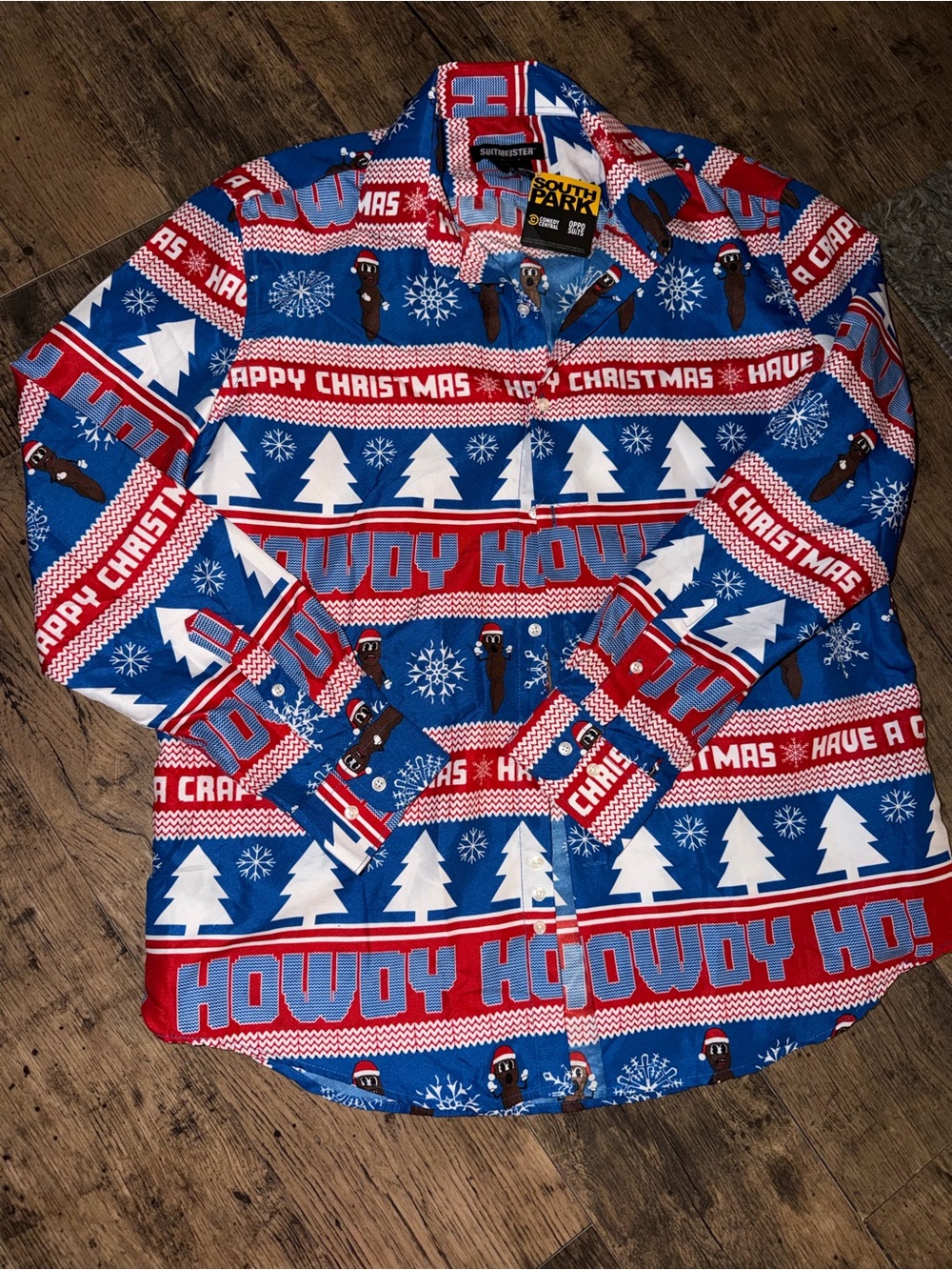Suitmeister South Park size L Mr.Hanky Howdy Ho Christmas shirt men’s
